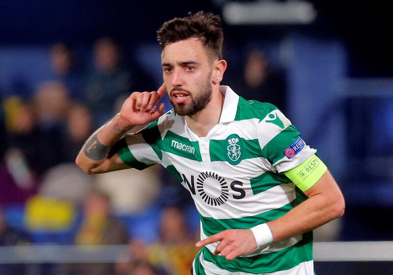 Bruno Fernandes joined Manchester United from Portuguese club Sporting for €55 million (Dh 224 million) rising to a possible €80 million two days before the January transfer window closed. Reuters