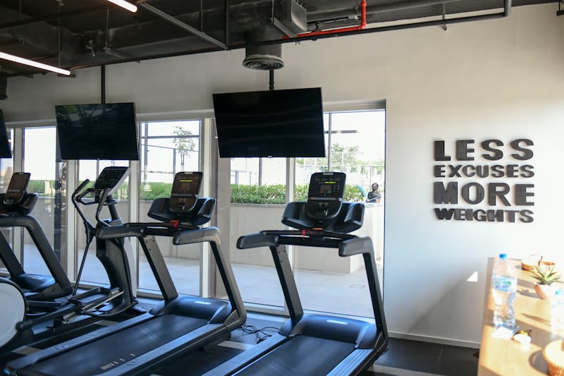 The gym in the co-working space