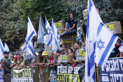 Anti-government protesters demonstrate against Prime Minister Benjamin Netanyahu's judicial reforms. EPA