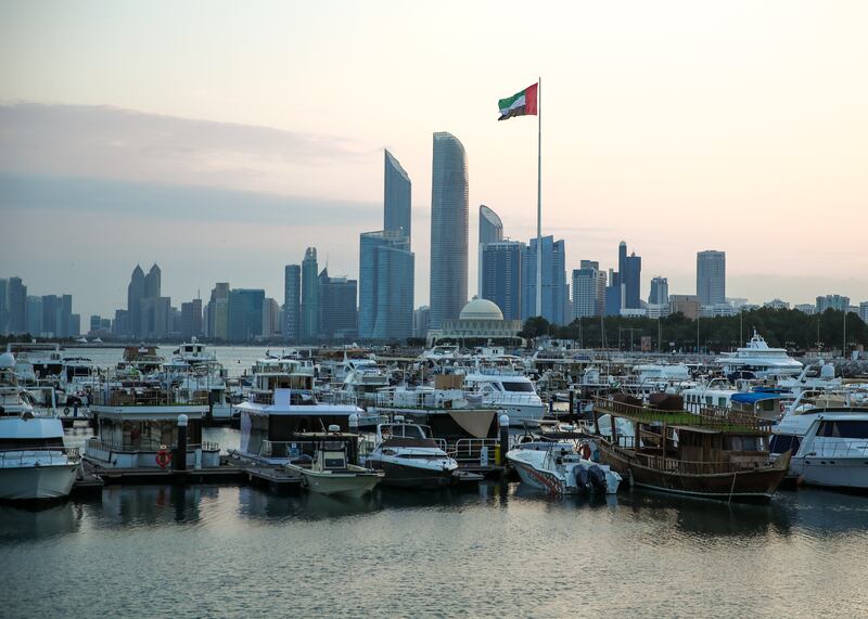 The Abu Dhabi skyline. Alpha Dhabi has grown into a conglomerate with interests in construction, health care, hospitality and industry. Victor Besa / The National