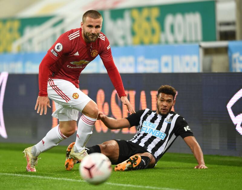 Luke Shaw - 7: Appalling against Spurs, appalling start against Newcastle as he couldn’t adjust his feet and put ball into his own goal. He improved, drove forward and had his best game of a poor season so far. AFP