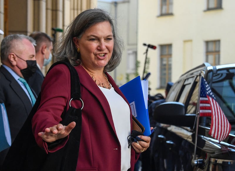 US Under Secretary of State for Political Affairs Victoria Nuland met Palestinian Authority President Mahmoud Abbas in Ramallah on Monday. AFP