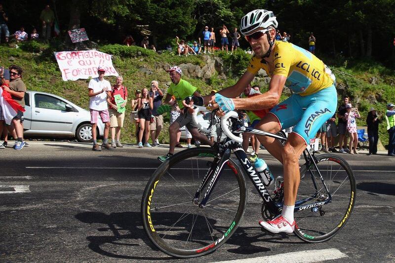 Vincenzo Nibali of Italy and the Astana Pro Team in action on his way to winning Stage 13 of the 2014 Tour de France, a 197km stage between Saint-Etienne and Chamrousse, on July 18, 2014 in Chamrousse, France. Bryn Lennon / Getty Images