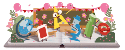The Google Doodle for World Teachers Day. Photo: Google
