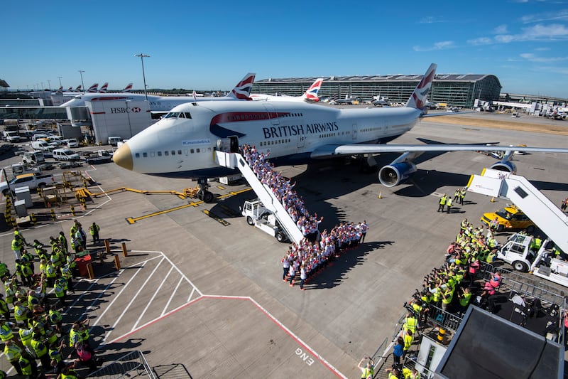 Members of Team GB arrive from Rio de Janeiro at Heathrow, after returning from the 2016 Olympics, which saw Great Britain's strongest performance at the Games in over a century