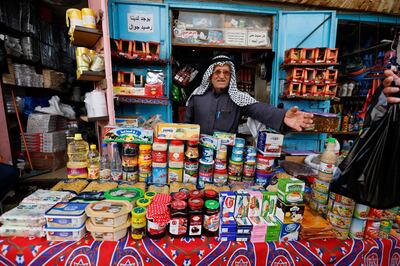 A market vendor in Khan Younis in southern Gaza. Reuters