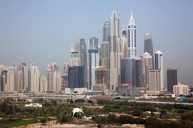 Dubai is known for its ultramodern skyline, but what does it make? Razan Alzayani / Bloomberg