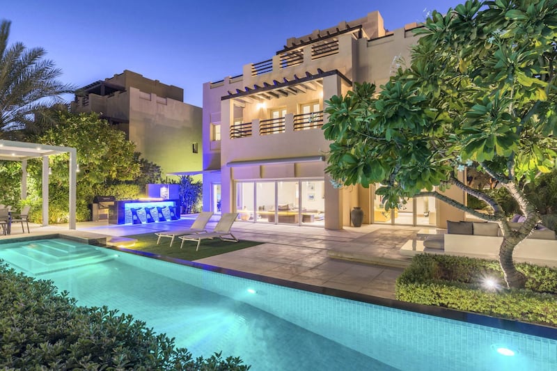 The rear of the property is particularly picturesque in the evening. Courtesy LuxuryProperty.com