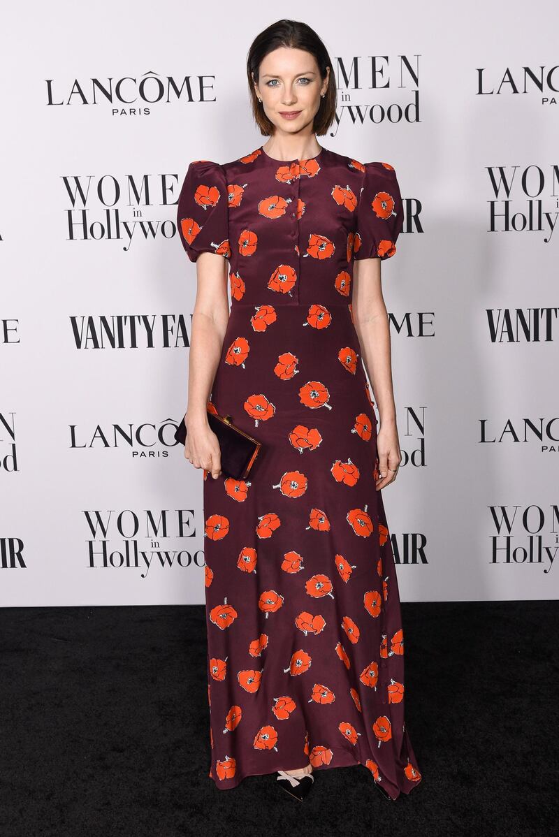 Caitriona Balfe in The Vampire's Wife at the Vanity Fair and Lancôme Women in Hollywood celebration at Soho House on February 06, 2020 in West Hollywood, California. AFP