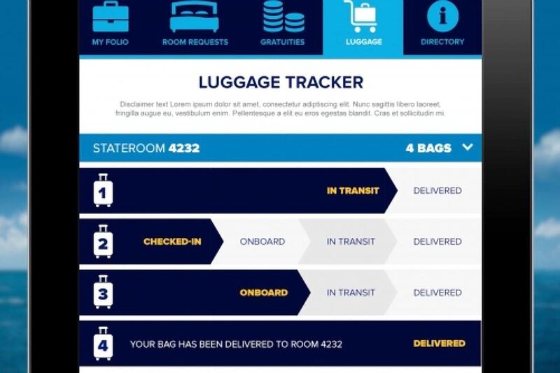 Guests onboard Quantum of the Seas will be able to track luggage in real time on their smartphones. Courtesy : Royal Caribbean International