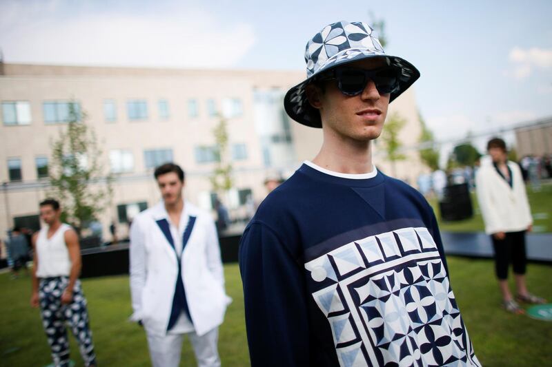 Model presents look from the Dolce & Gabbana Spring / Summer 2021 men's collection in a live-streamed show at the university campus of the Humanitas Research Foundation during Milan Digital Fashion Week. Reuters