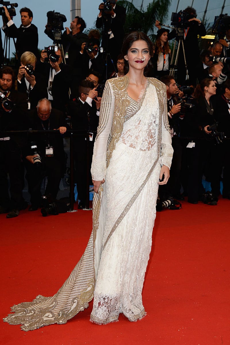CANNES, FRANCE - MAY 15:  Sonam Kapoor  attends the Opening Ceremony and 'The Great Gatsby' Premiere during the 66th Annual Cannes Film Festival at the Theatre Lumiere on May 15, 2013 in Cannes, France.  (Photo by Pascal Le Segretain/Getty Images)