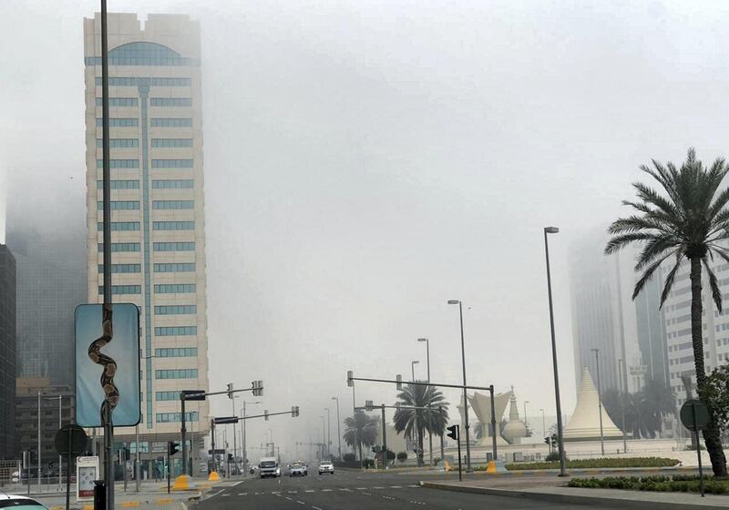 Fog engulfed with high humidity in Abu Dhabi. All photo by Rajesh Korde / The National