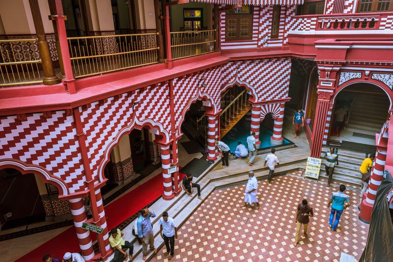 A photo of the inner courtyard at the Jami Ul-Alfar Mosque in Colombo, taken in 2015. Photo: Alamy Stock Photo