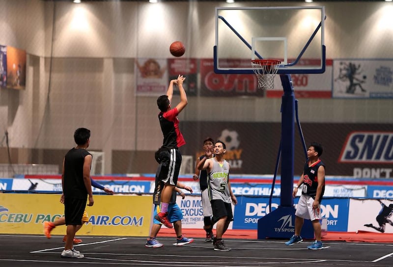 Hundreds of people have been flocking to the Sports World at Dubai World Trade Centre to take advantage of the Eid holiday Pawan Singh / The National