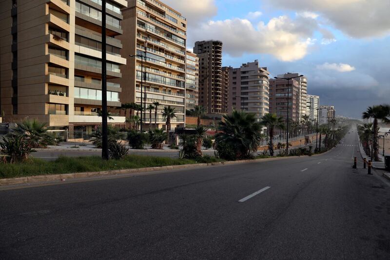 A street is almost empty of cars during an 11-day nationwide shutdown aimed at curbing the spread of the coronavirus, in Beirut, Lebanon. Lebanon's parliament has approved a draft law to allow the importing of vaccines into the tiny country to fight the spread of coronavirus. AP Photo
