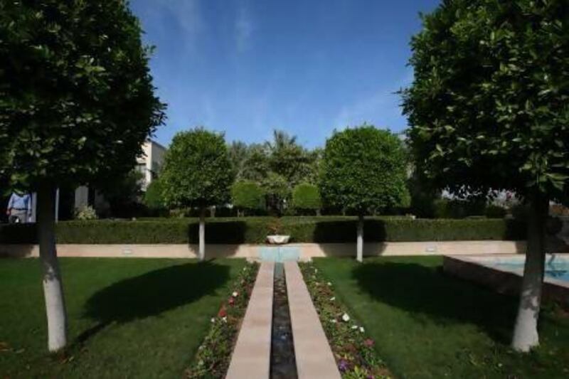 Garden designed by Quintin Davidson in Emirates Hills in Dubai. Paulo Vecina/The National
