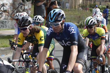 Team Sky's Chris Froome in action during Tour Colombia. EPA