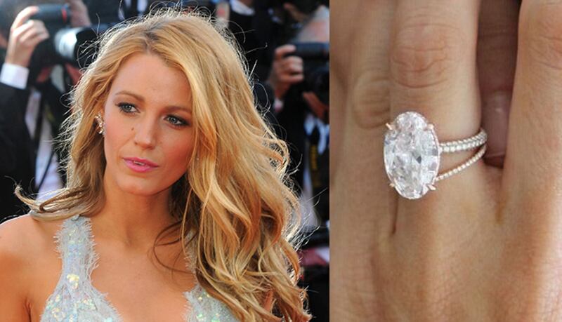 Blake Lively's engagement ring is a pink diamond creation by Lorraine Schwartz