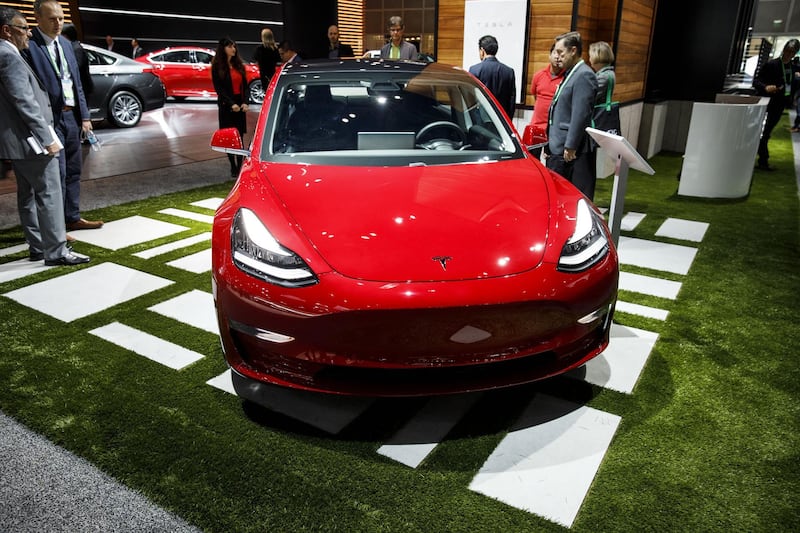 The Tesla Model 3. Bloomberg