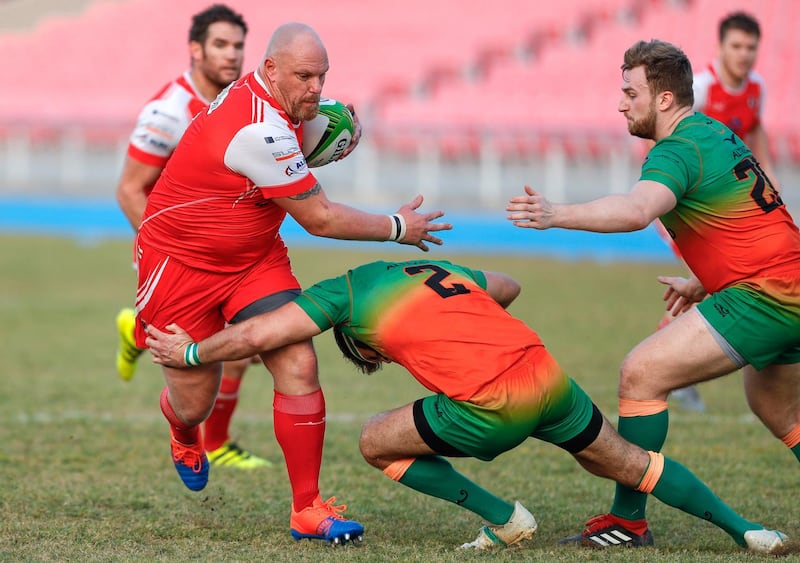 Dubai, United Arab Emirates, November 8, 2019.  
SUBJECT NAME / MATCH / COMPETITION: West Asia Premiership: Dubai Knights Eagles v Dubai Tigers, Domestic top division match.
--

Victor Besa/The National
Section:  SP
Reporter:  Paul Radley