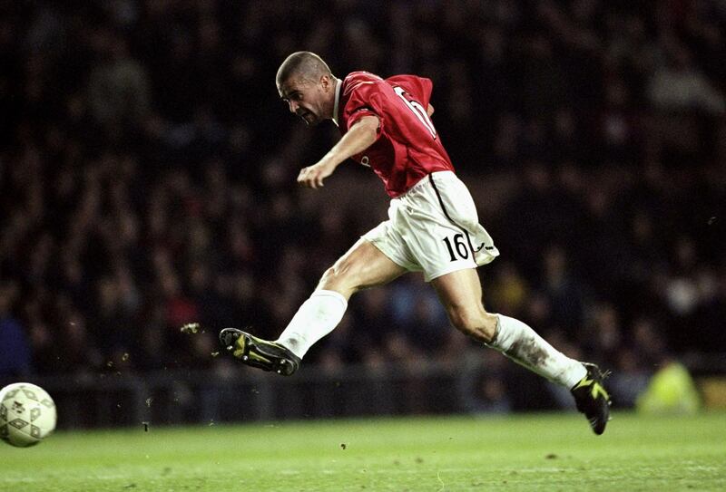 1 Mar 2000:  Roy Keane of Manchester United in action against Bordeaux during the UEFA Champions League group B match at Old Trafford in Manchester, England. United won 2-0. \ Mandatory Credit: Alex Livesey /Allsport/Getty Images