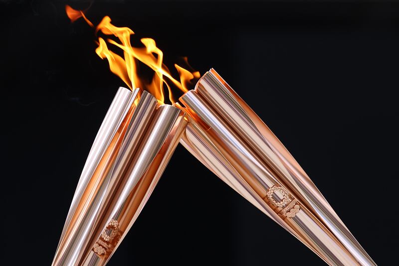 An Olympic flame torch.