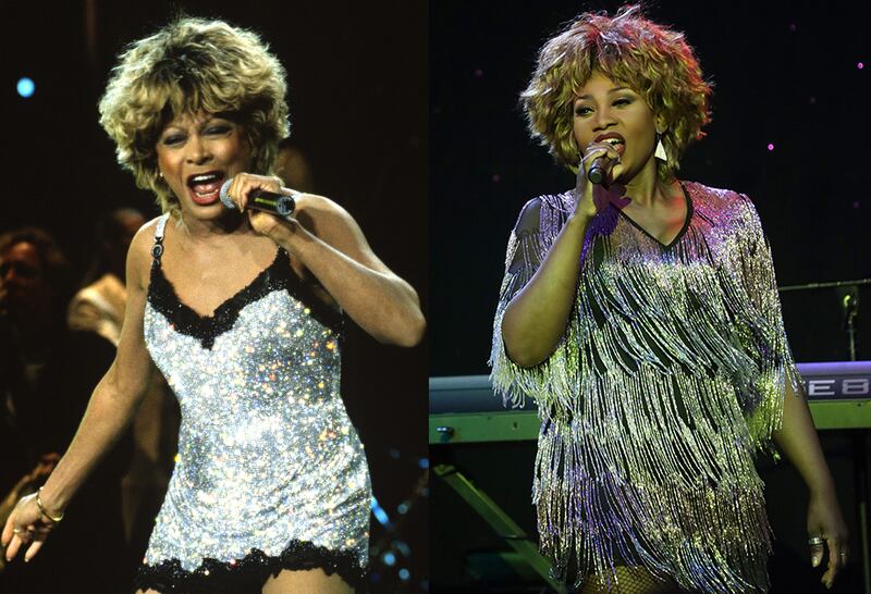 Tina Turner, left, is suing Dorothea 'Coco' Fletcher for looking too much like her in the poster for the unofficial tribute show 'Simply the Best'.