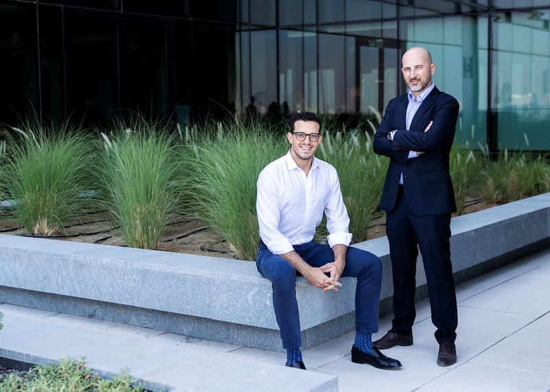 DUBAI, UNITED ARAB EMIRATES. 22 OCTOBER 2020. 
Tariq Said, left, and Daniel Domingues, Sirius Energy co-founders and executive directors.
(Photo: Reem Mohammed/The National)

Reporter:
Section: