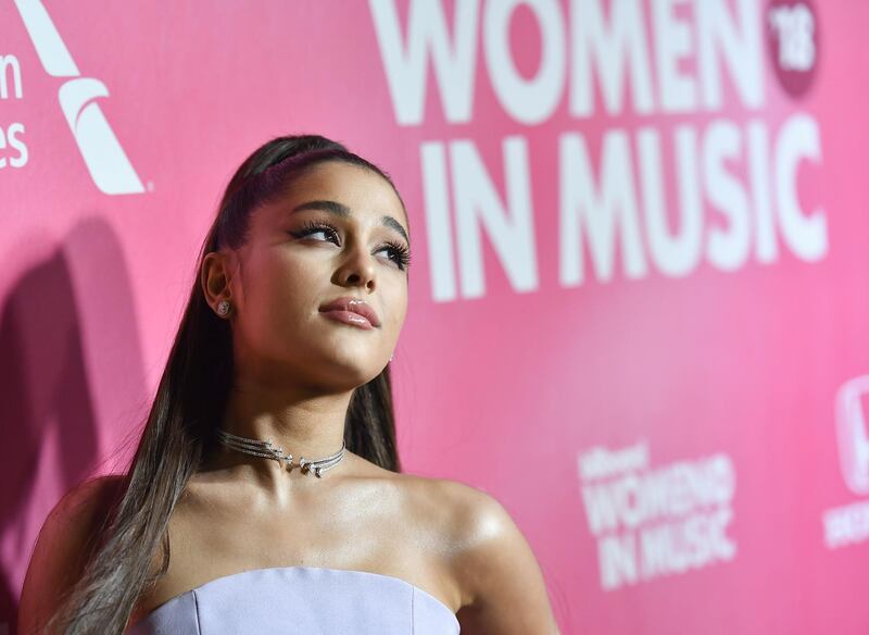 US singer/songwriter Ariana Grande attends Billboard's 13th Annual Women In Music event at Pier 36 in New York City on on December 6, 2018. / AFP / Angela Weiss
