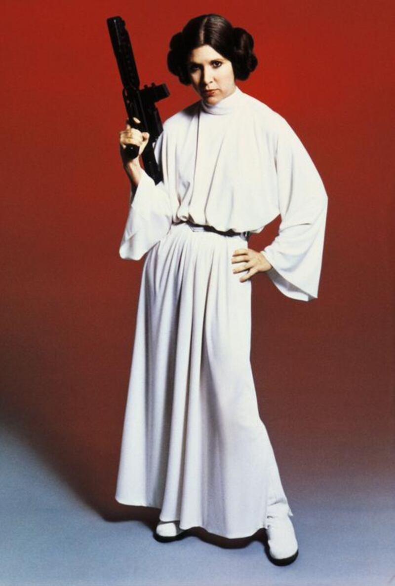 Carrie Fisher as Princess Leia in Star Wars: A New Hope. Courtesy Lucasfilm