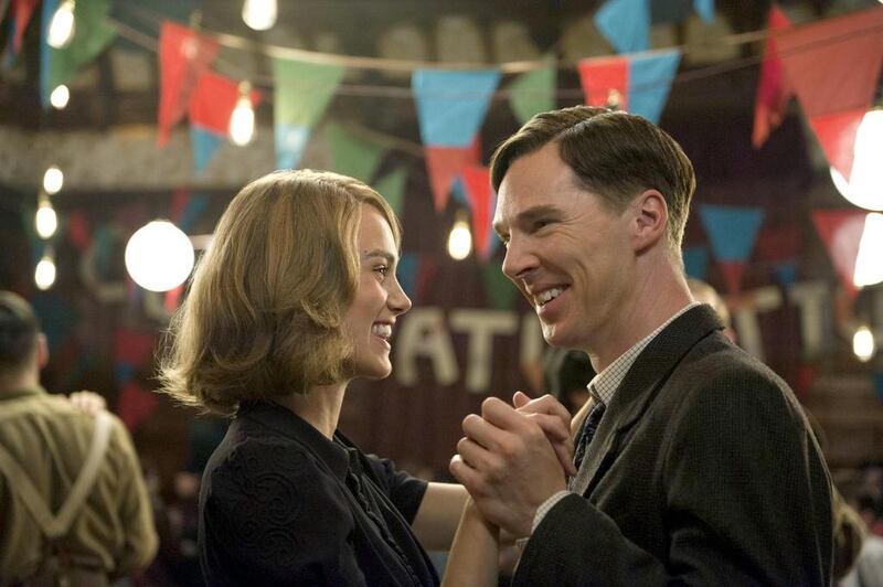 Keira Knightley, left and Benedict Cumberbatch in a scene from The Imitation Game. AP 
