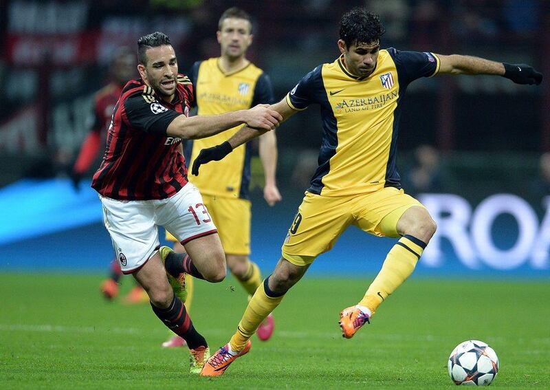 Diego Costa, right, scored the only goal of the match on Wednesday. Filippo Monteforte / AFP 