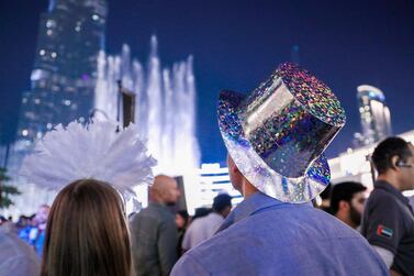 New Year celebrations at the Burj Khalifa. Victor Besa / The National