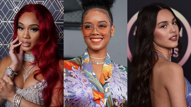 Grammy-nominated artists Saweetie, H.E.R. and Olivia Rodrigo have all spoken proudly about their Filipino heritage. Photo: AP; Alamy