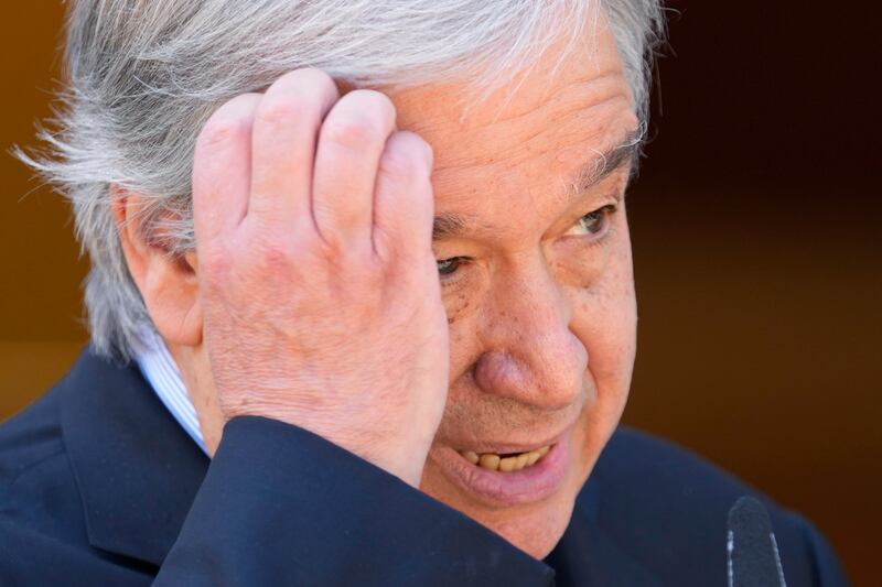 UN Secretary General Antonio Guterres says the global body is concerned about the increase in intercommunal violence in Sudan. AP