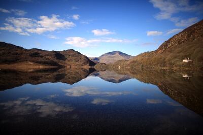The Welsh slate landscape is found in the picturesque Snowdonia National Park. Getty
