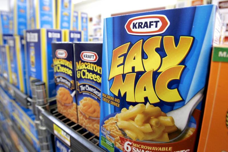 Examples of Kraft-branded food brands. Mondelez International sold its Kraft cheese business in the Middle East to Denmark's Arla Foods. AP Photo