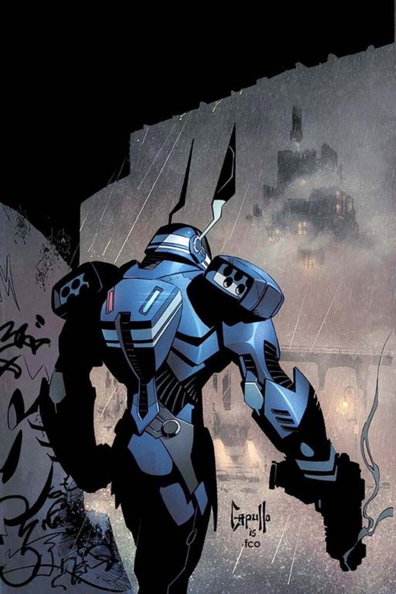 The new Batman in DC Comics wears a manga-style suit of armour instead of a cape. Courtesy DC Comics