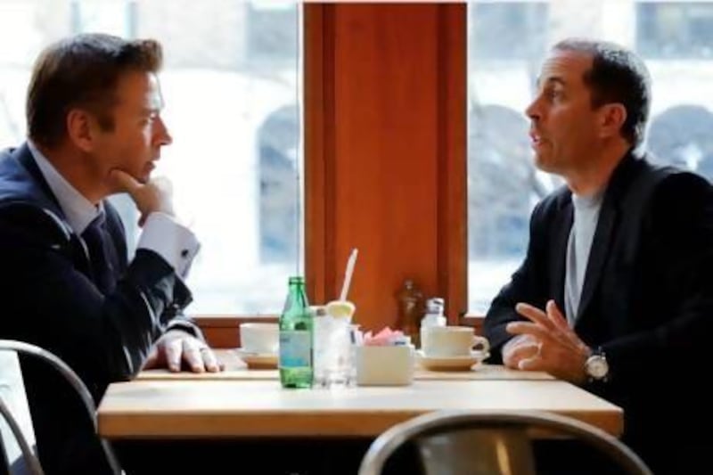 Alec Baldwin, left, and Jerry Seinfeld in a Comedians in Cars Getting Coffee
