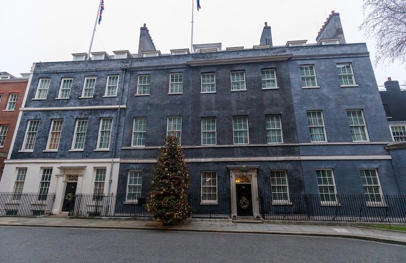 A quiet No. 10 Downing Street this morning in Westminster, London. EPA