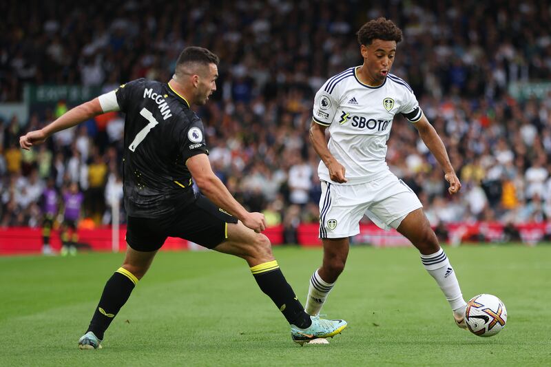 Tyler Adams - 7, Did well to keep up with Coutinho when the Brazilian broke into the box and threatened to carve Leeds open. Made an important tackle in his own box to stop Watkins. Getty