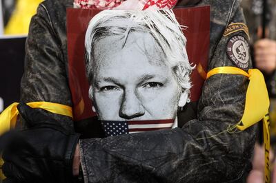 Julian Assange's wife said the WikiLeaks founder is a political prisoner and 'his life is at risk'. AFP