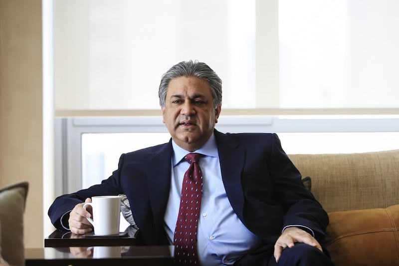 Abraaj Group chief executive Arif Naqvi, who remains in the UK to avoid risking arrest in Dubai oversaw the management of around $14bn assets at the peak of private equity fund's growth. Sarah Dea / The National