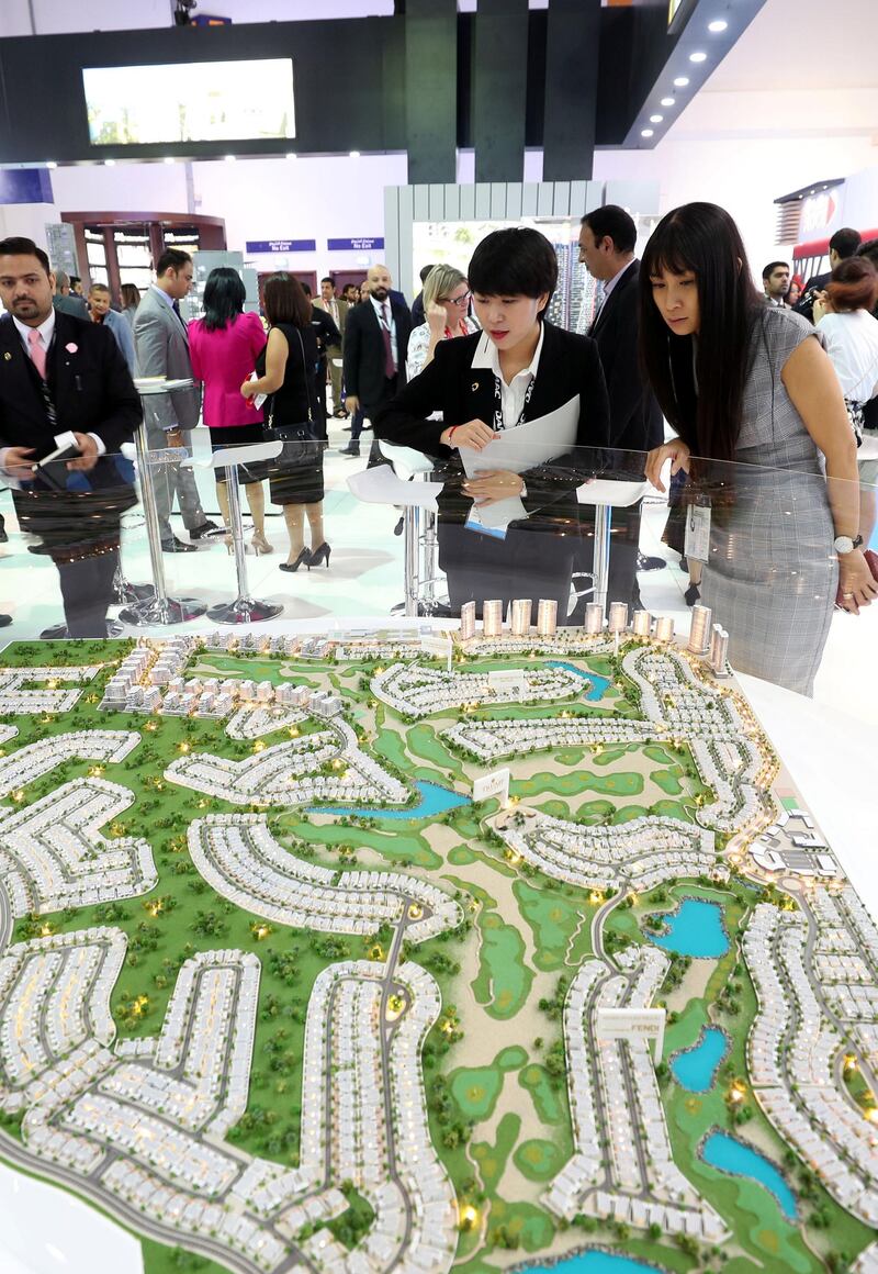 Dubai, United Arab Emirates - October 02, 2018: Trump estates by Damac model at Cityscape Global 2018. Tuesday, October 2nd, 2018 at World Trade Centre, Dubai. Chris Whiteoak / The National