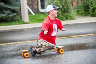 Chris Koch in the Edmonton marathon. Photo: Tyler Sirman; courtesy Chris Koch