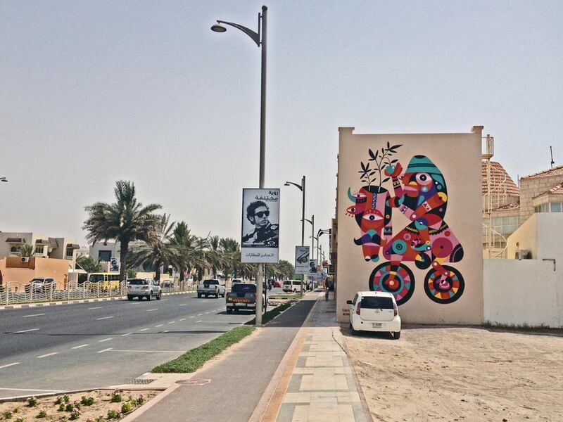 Street art by Ruben Sanchez at Jumeirah Beach Road. Courtesy Ruben Sanchez.