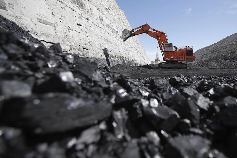 Coal is excavated at the Jim Bridger Mine, owned by energy firm PacifiCorp and the Idaho Power Company, outside Point of the Rocks, Wyoming. Jim Urquhart / Reuters