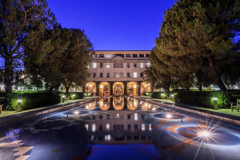 E8K8MN USA, California, Pasadena, California Institute of Technology, Beckman Institute Reflecting Pool