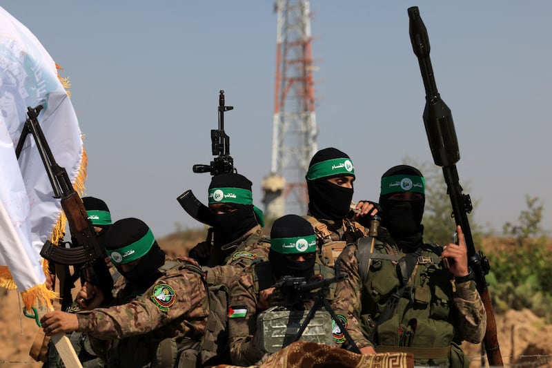 Ezzedine Al Qassam Brigades fighters in the Gaza Strip. The military wing of Hamas is under orders to decisively defend southern Gaza against the Israeli assault. AFP